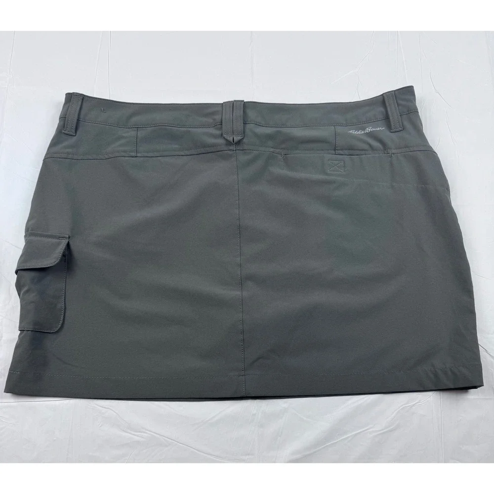 Eddie Bauer Travex Gray‎ Cargo Skort Womens 14 Hiking Golf Travel Activewear